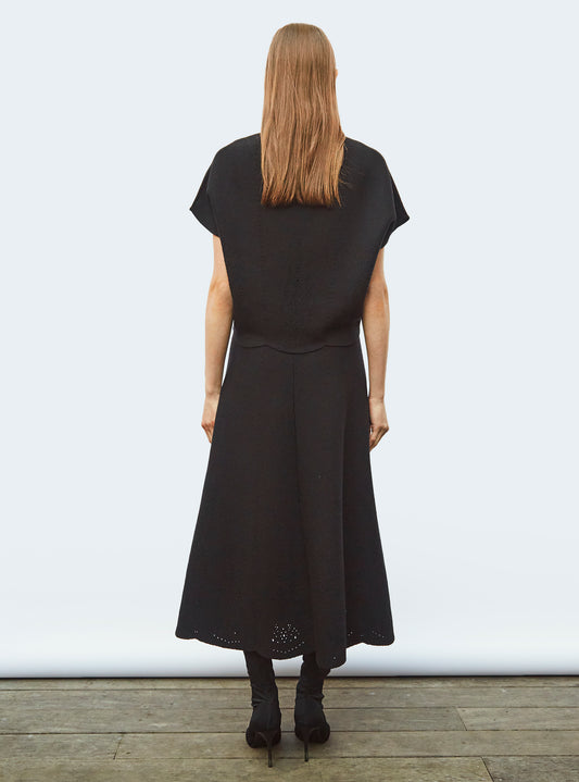 jupe longue maille broderie anglaise