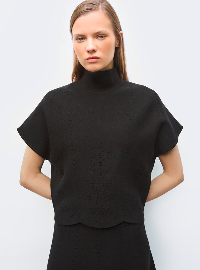 top maille broderie anglaise - Image principale