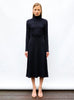 Robe longue en maille plissée Nuit - Vêtement en maille de luxe Molli