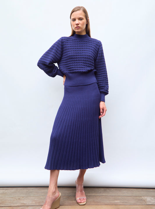 sailor shirt with blouson sleeves