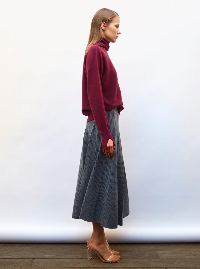 fine skirt in wool knit - Image principale
