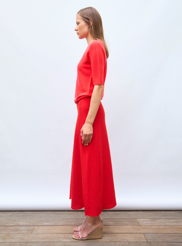 fine top with elbow-length sleeves - Image principale