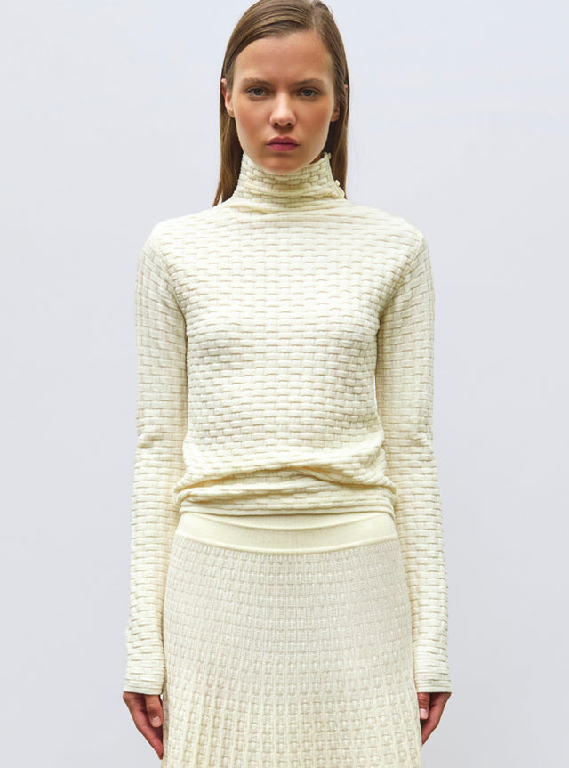 top fin en maille cannage - Image principale