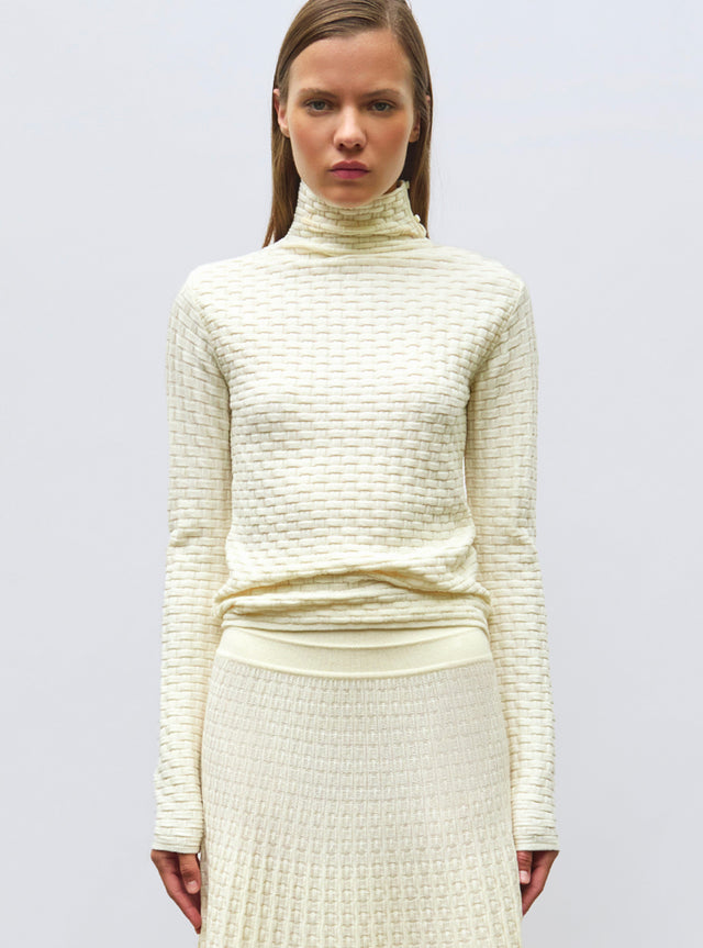 top fin en maille cannage - Image principale