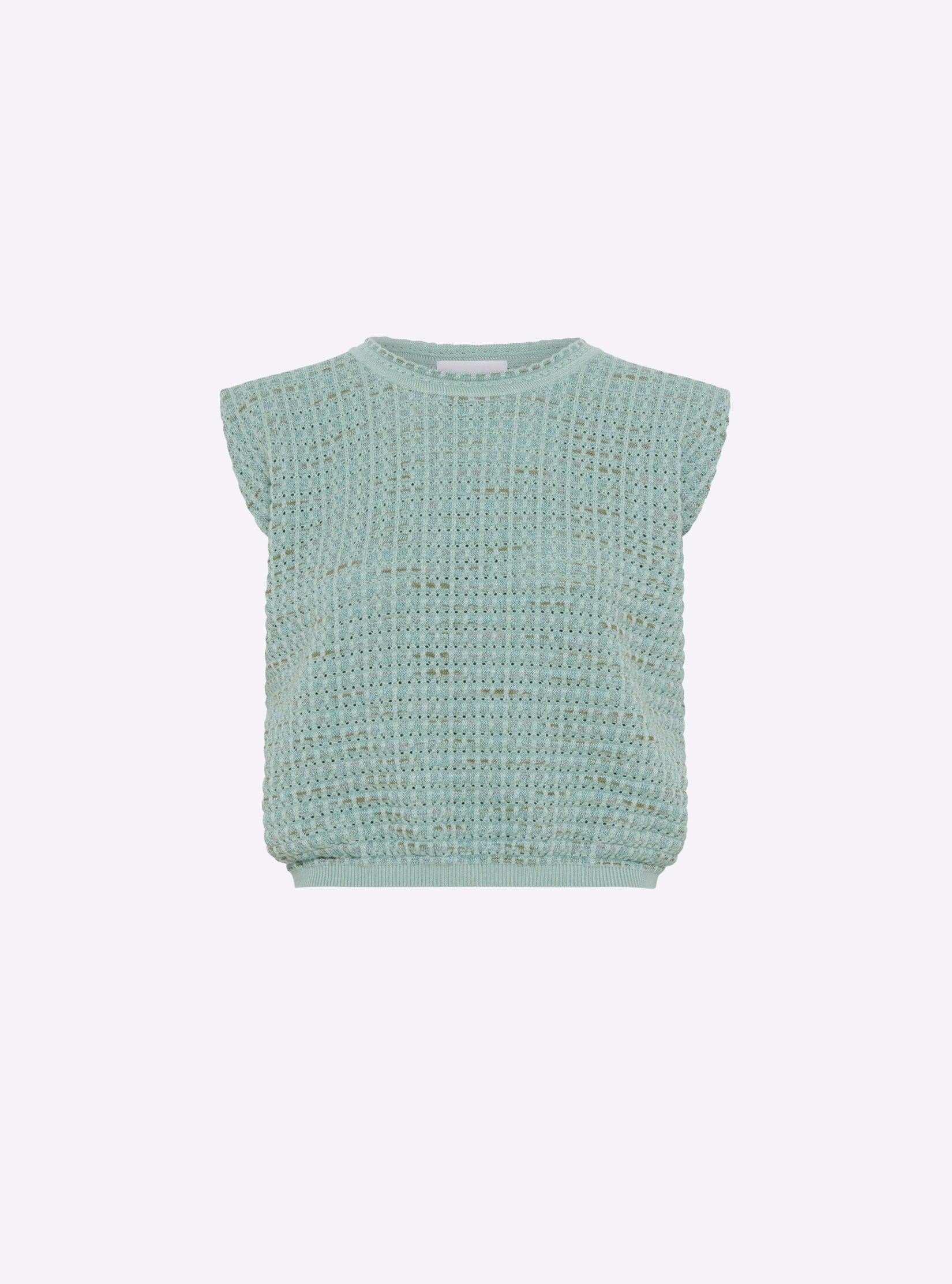 Top en maille bijou lichen multi - Molli