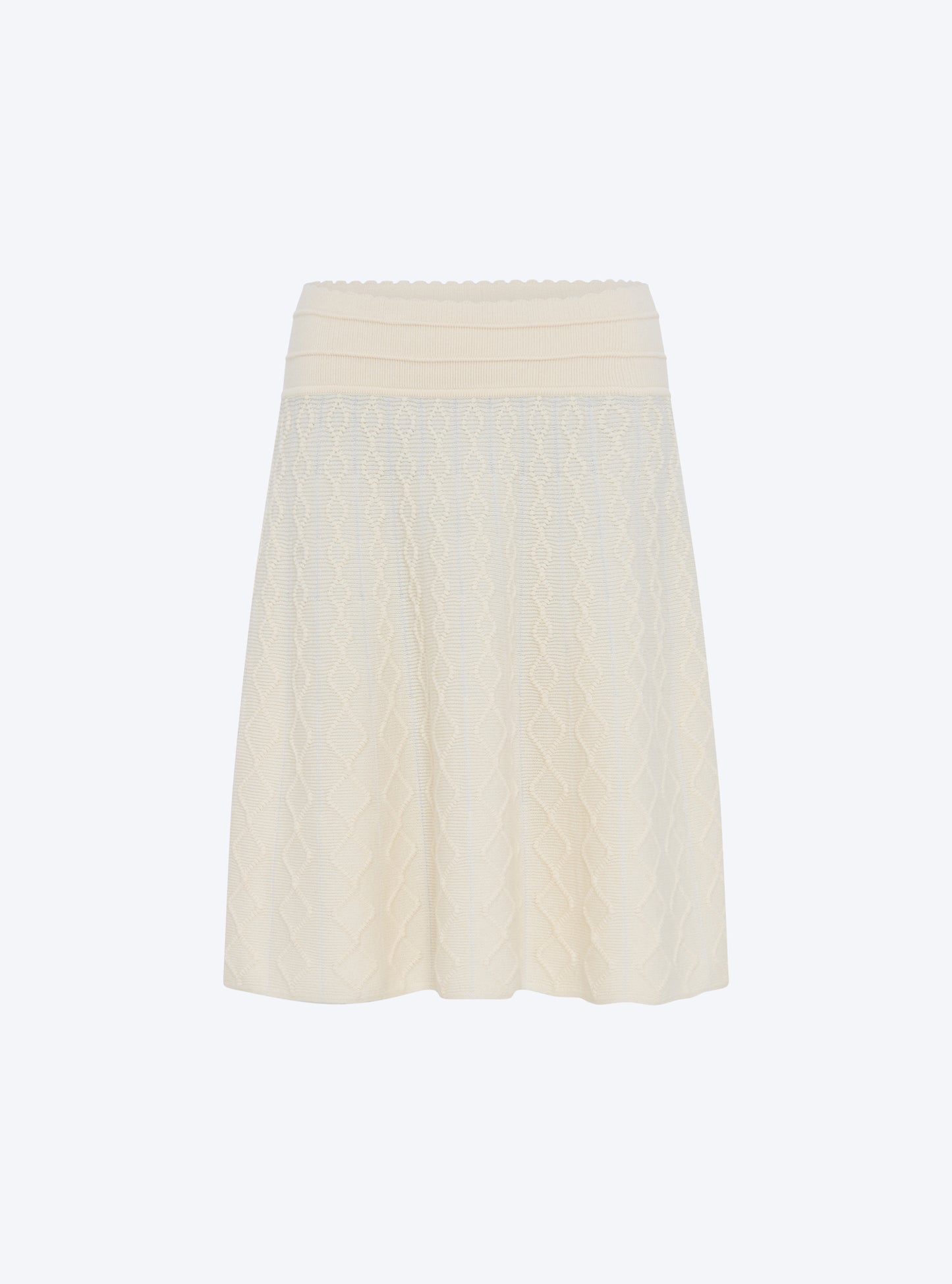 Jupe courte en maille boutis naturel - Molli