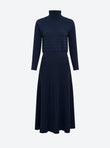 robe longue maille plissée