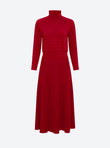 robe longue maille plissée