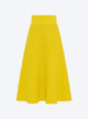 Smocked knit mid-length skirt