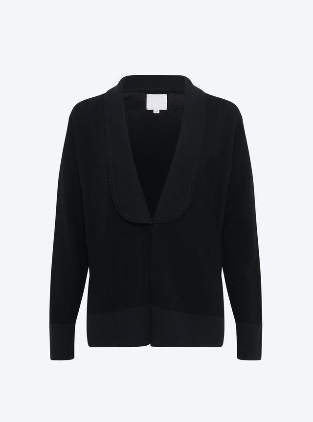 Knit jacket with mini rick rack trim - Image principale