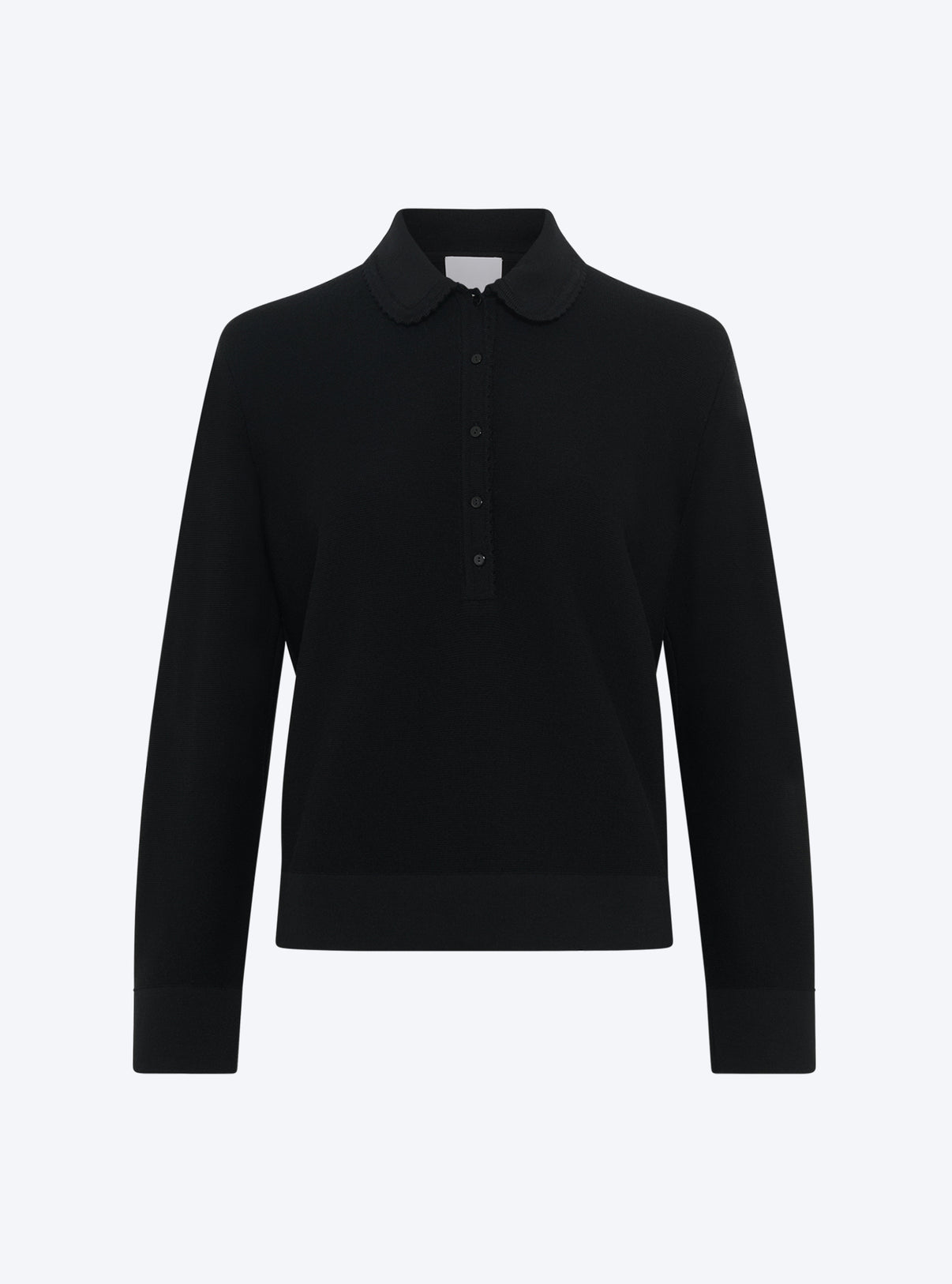 Chemise en maille col croquet noir profond - Molli