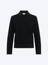 Chemise en maille col croquet noir profond - Molli