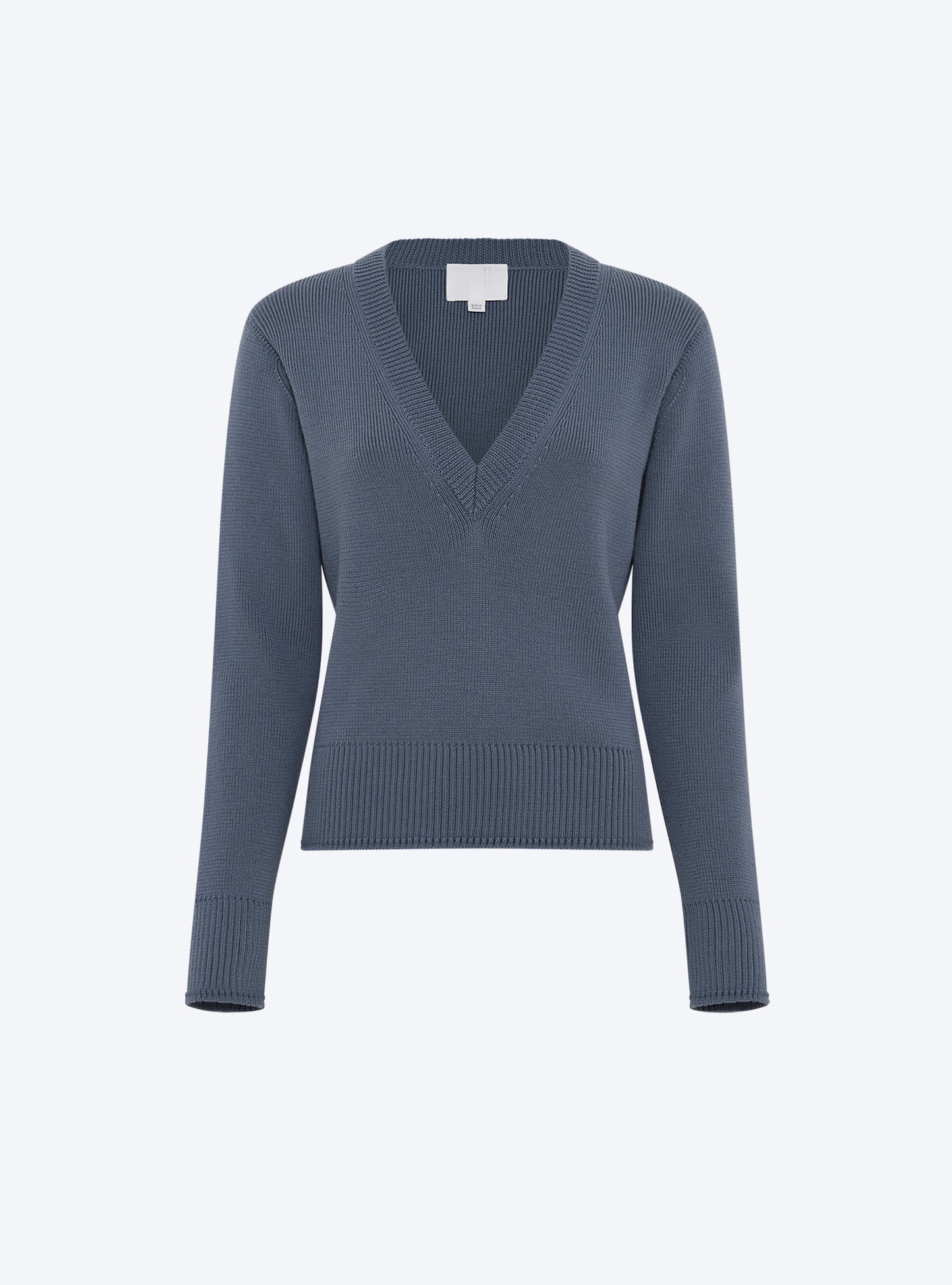 Pull droit à encolure v acier - Molli