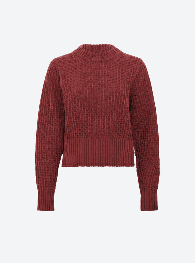 fine sweater in waffled knit - Image principale