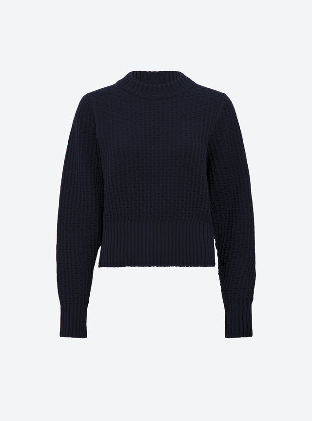 Fine sweater in waffled knit - Image principale