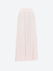 Long dotted-swiss knit skirt