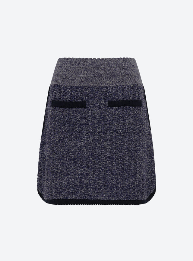 short skirt in a tweed knit - Image principale
