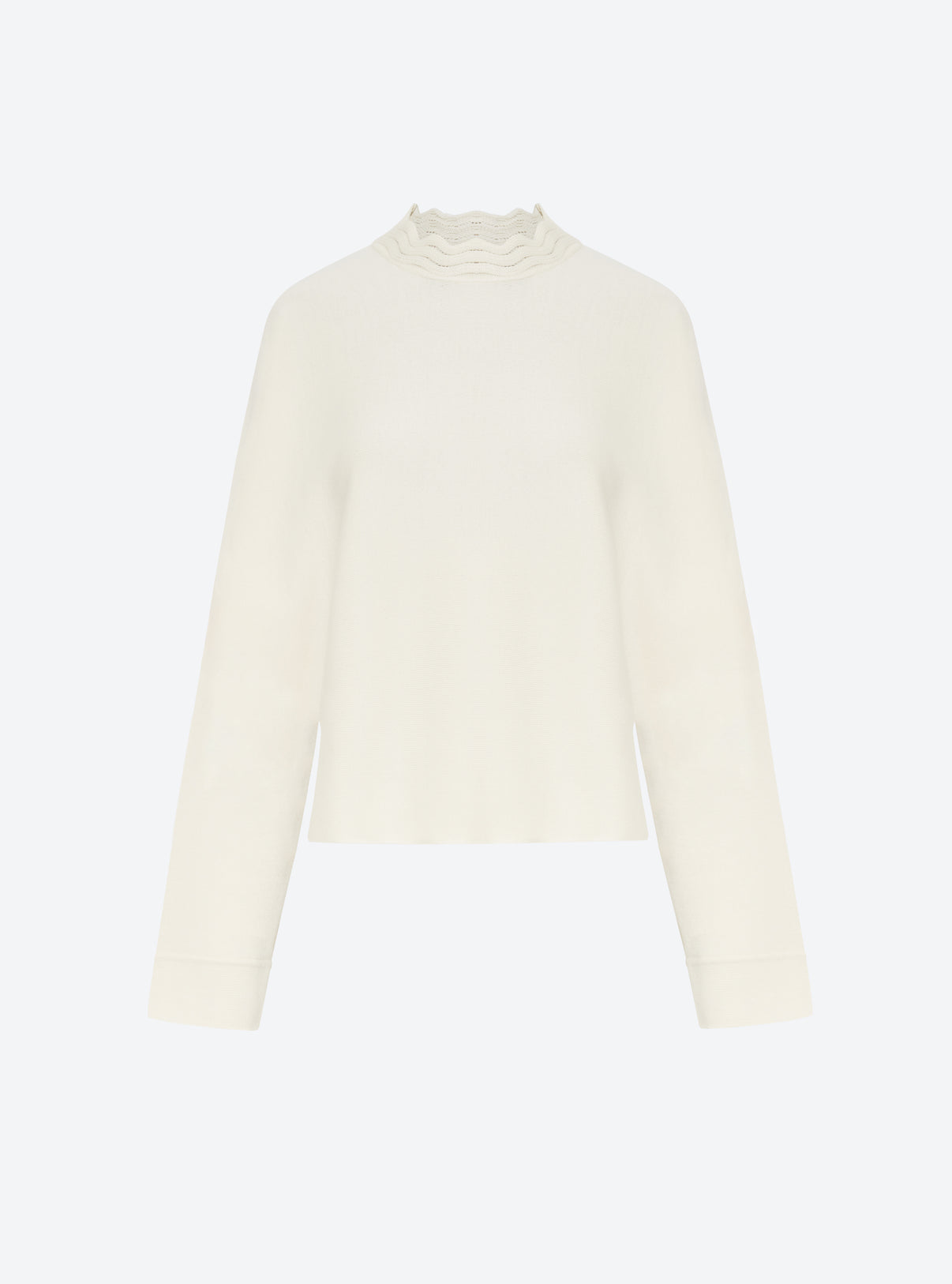 Top en maille de luxe Molli - Top couture col croquet naturel