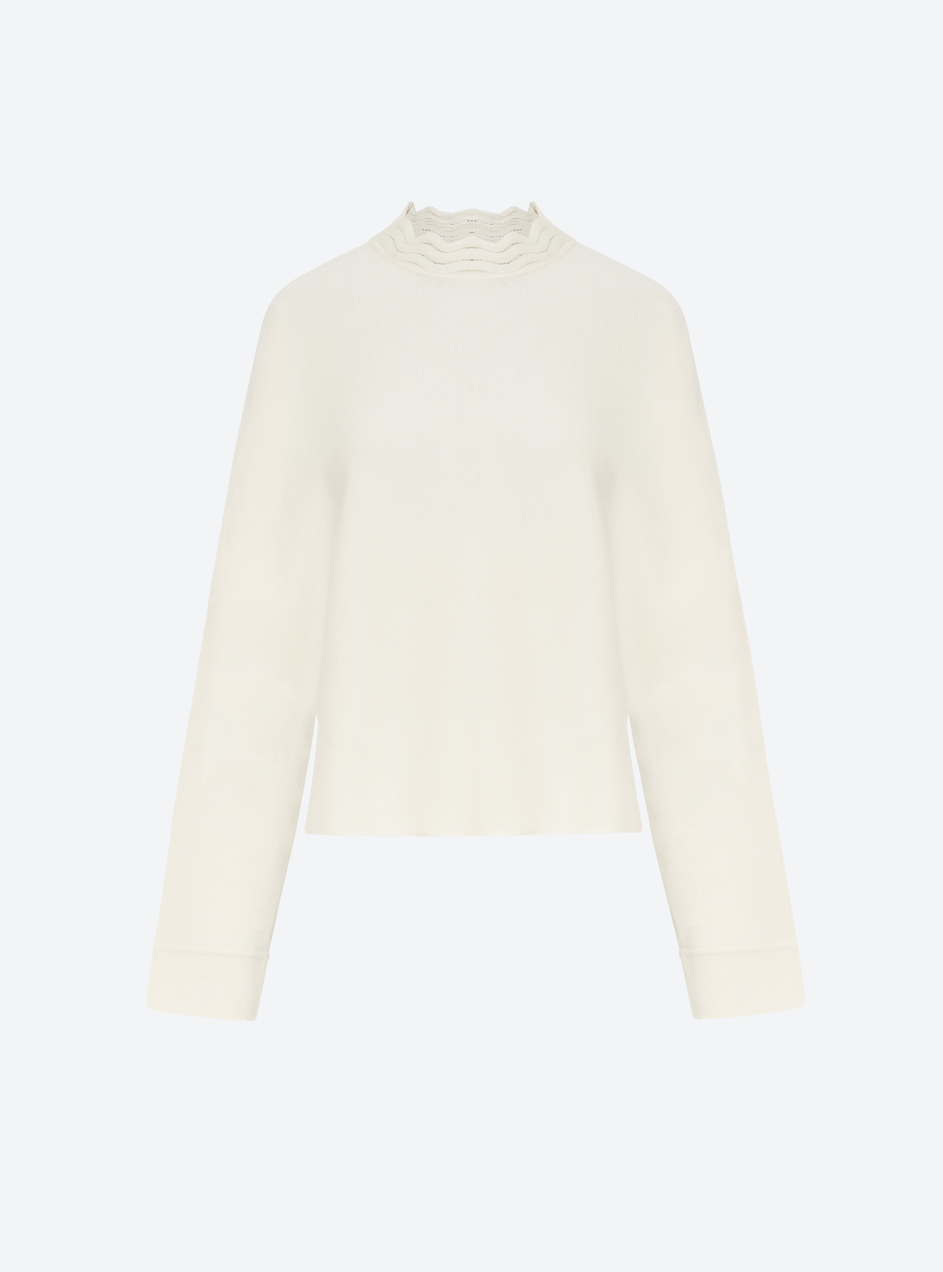 Top en maille de luxe Molli - Top couture col croquet naturel
