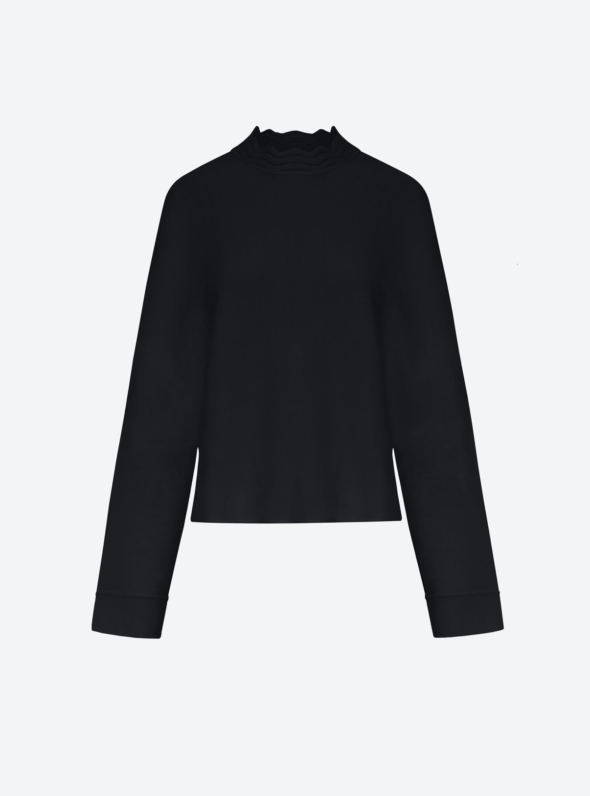 Top de luxe femme - Top couture col croquet noir profond 
