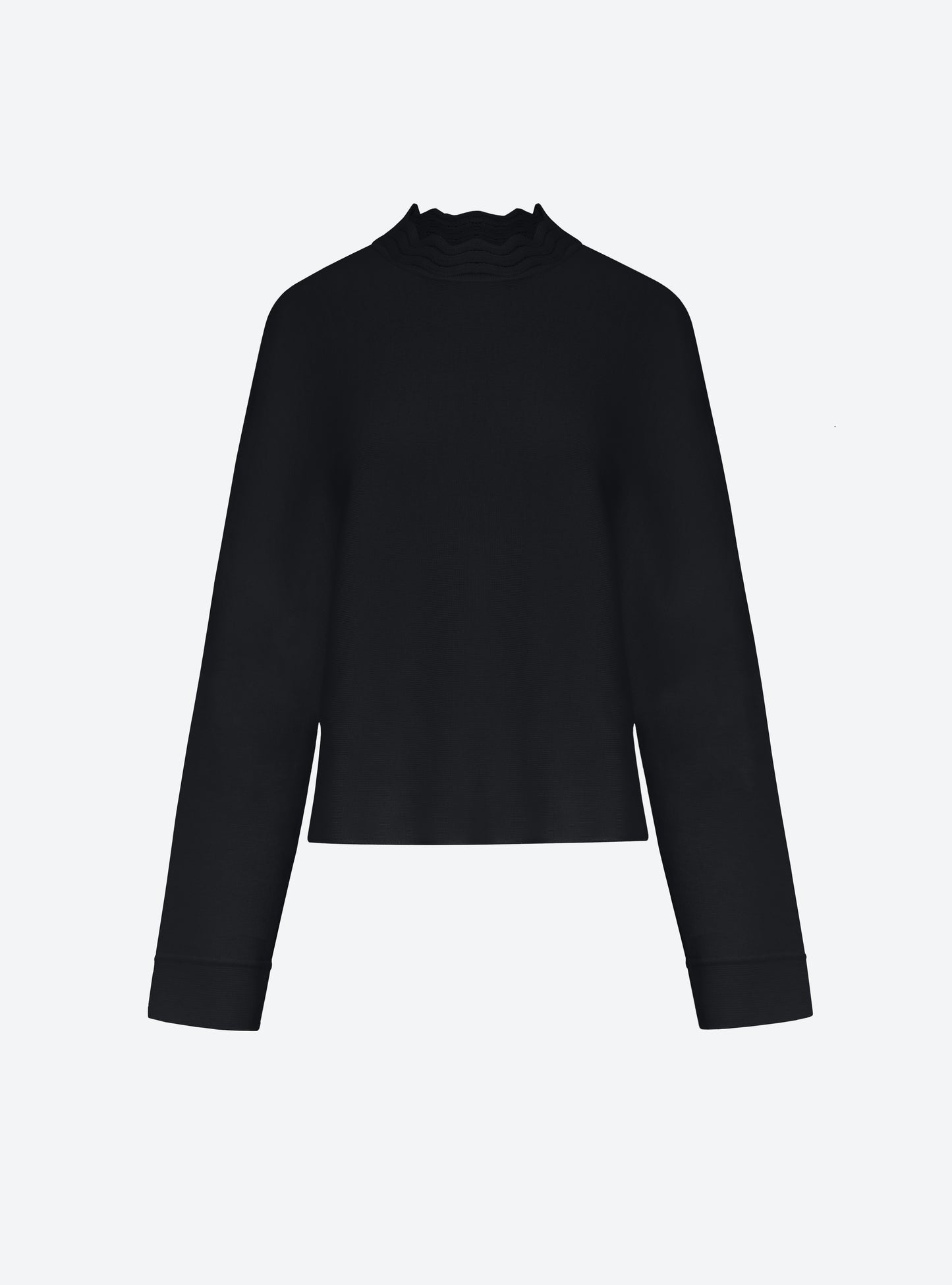 Top de luxe femme - Top couture col croquet noir profond 