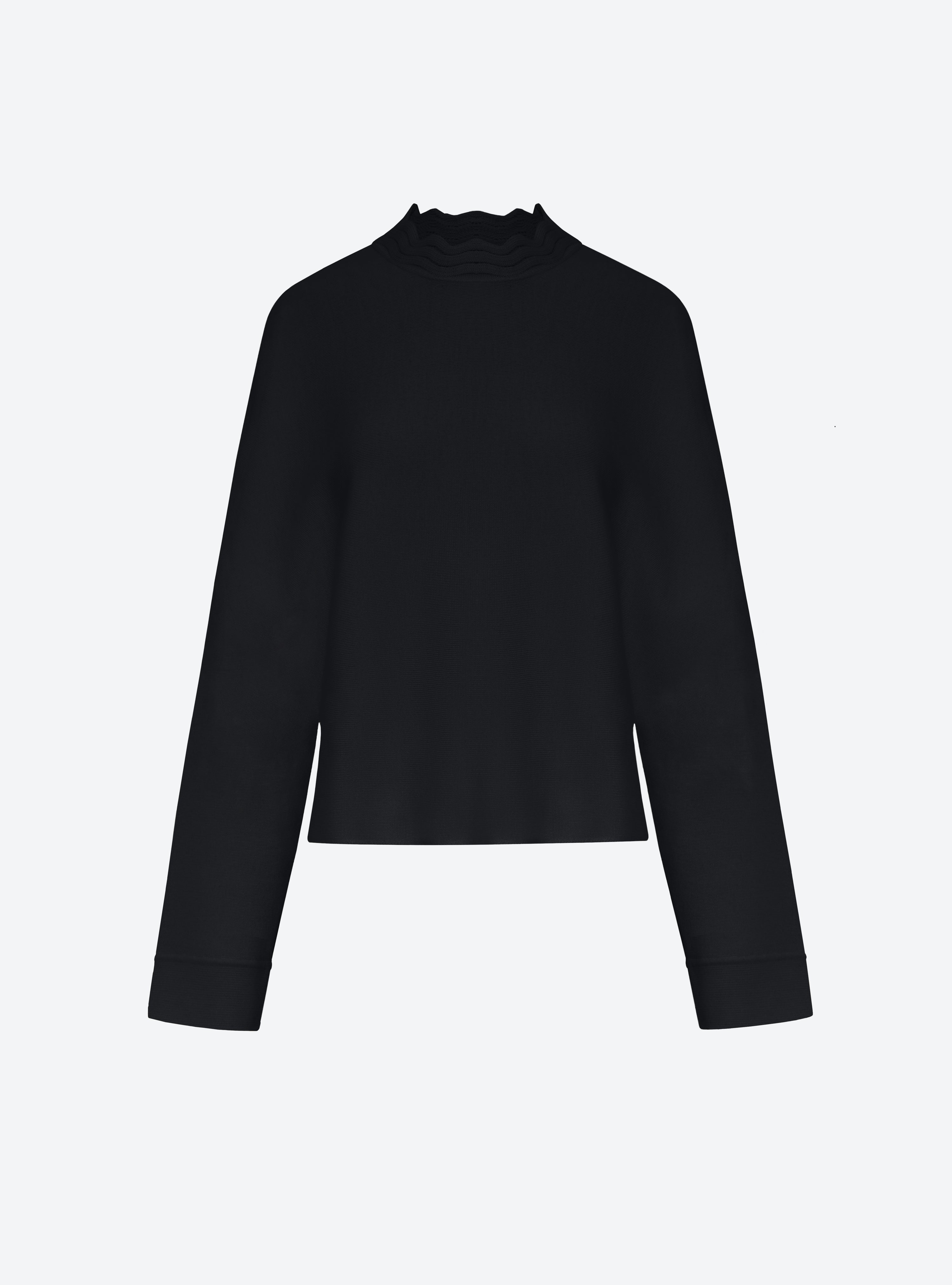 Top de luxe femme - Top couture col croquet noir profond 