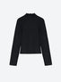 Top de luxe femme - Top couture col croquet noir profond 