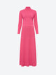 maxi pleated knit dress