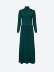 maxi pleated knit dress