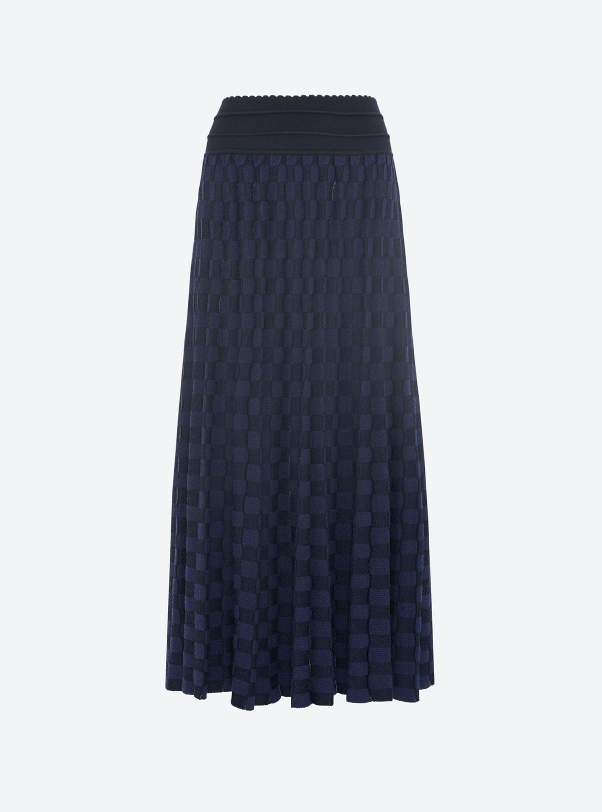 Jupe délicate maille ondulée nuit-indigo - Molli