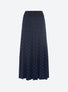 Jupe délicate maille ondulée nuit-indigo - Molli