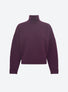 Pull en maille de luxe Molli - Pull maille résille de laine prune
