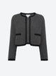 Veste courte maille tweedée