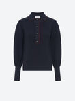 Fine polo shirt with picot edging
