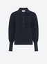 Polo en maille de luxe Molli - Polo fin finition picots nuit-amarante