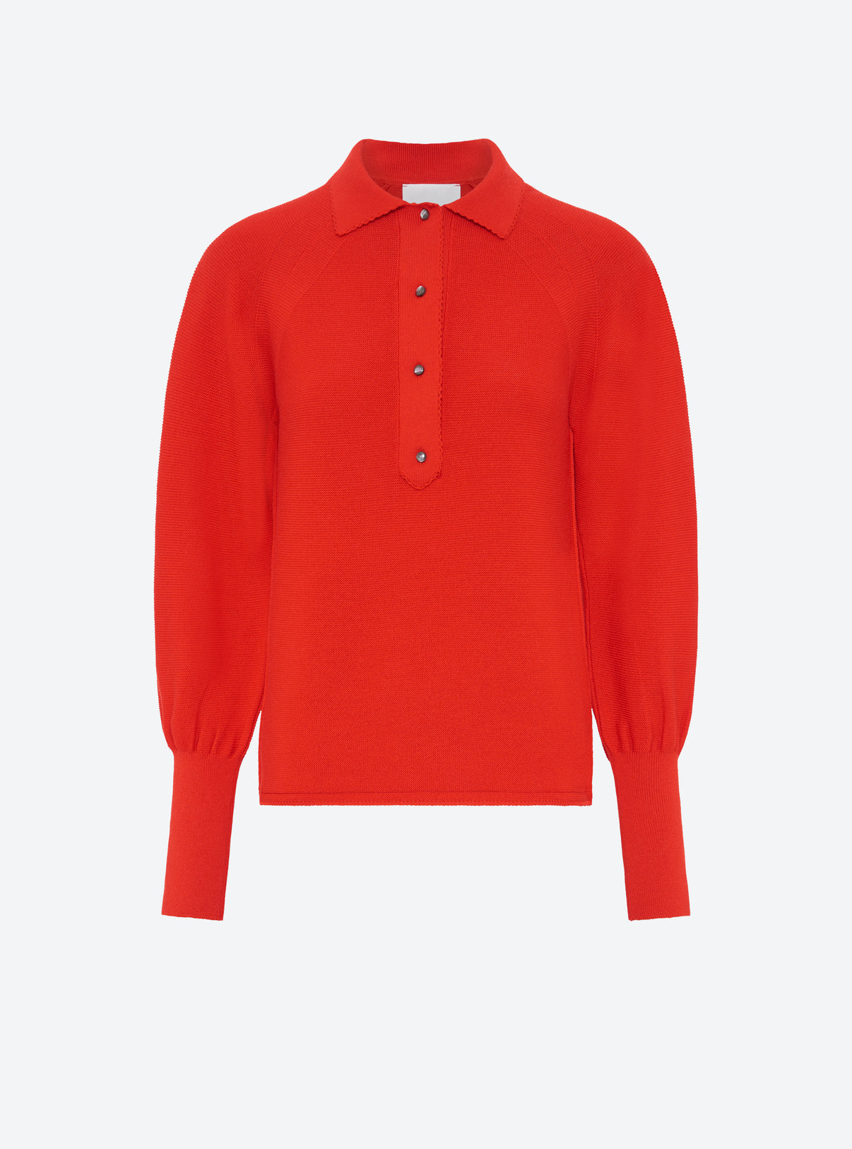 Polo fin finition picots Rouge vif - Polo de luxe