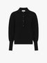 Chemise en maille de luxe Molli - Polo fin finition picots Noir profond