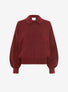 Veste en maille col croquet amarante - Molli