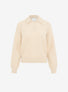 Top en maille de luxe Molli - Top fin maille col volanté dune