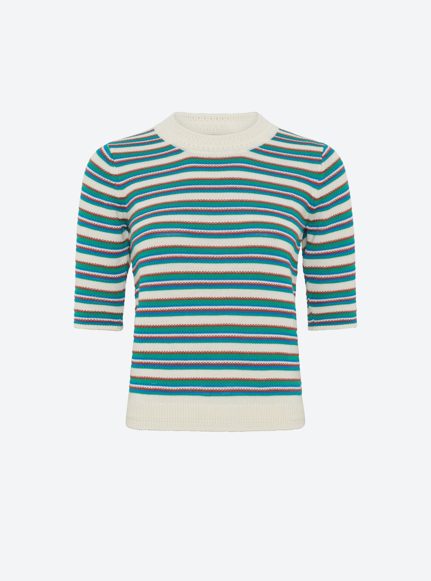 fine knit top with colorful stripes