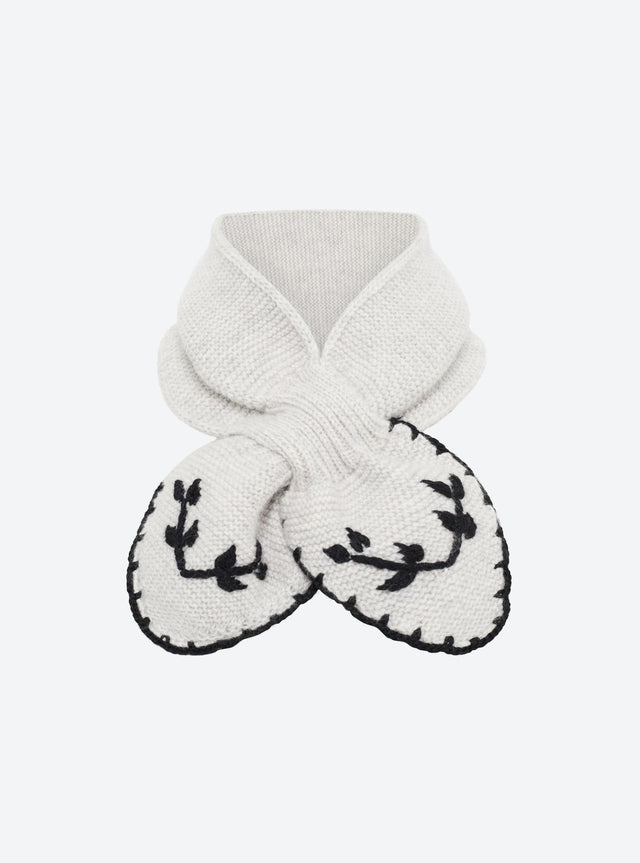 Hand-embroidered neck scarf - Image principale