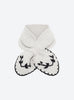Tour de cou brodé main gris souris-noir profond - Vêtement de luxe femme - packshot