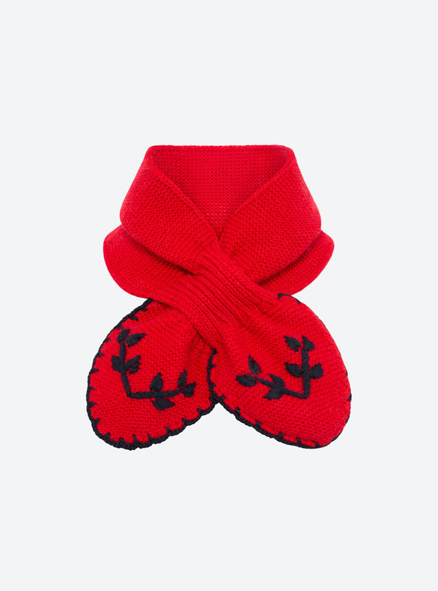 Hand-embroidered neck scarf - Image principale