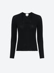 Low-cut top in a pointelle knit