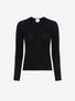 Top en maille de luxe Molli - Top décolleté maille pointelle noir profond