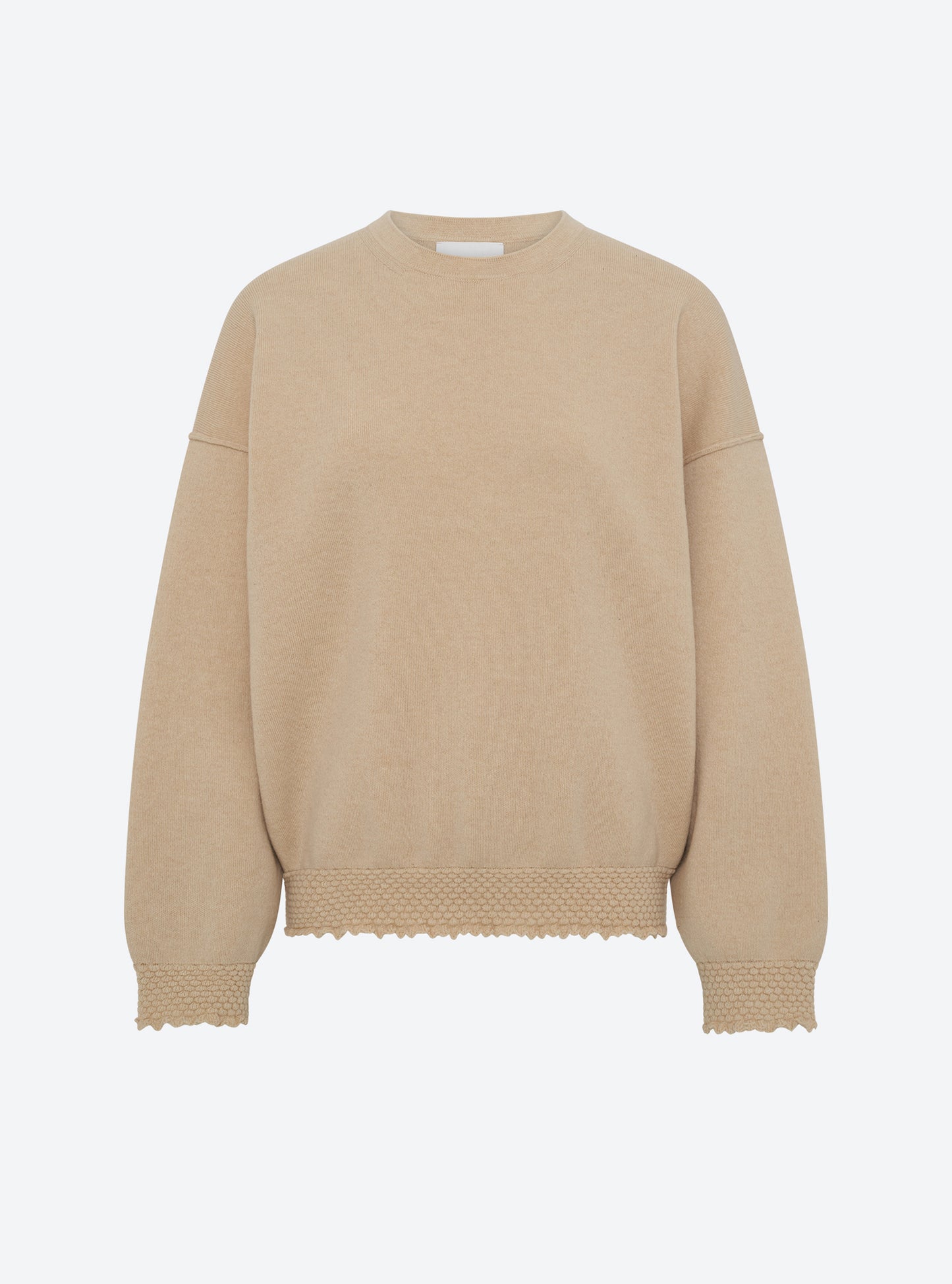 Sweat en maille de luxe Molli - Sweat loose finitions dune