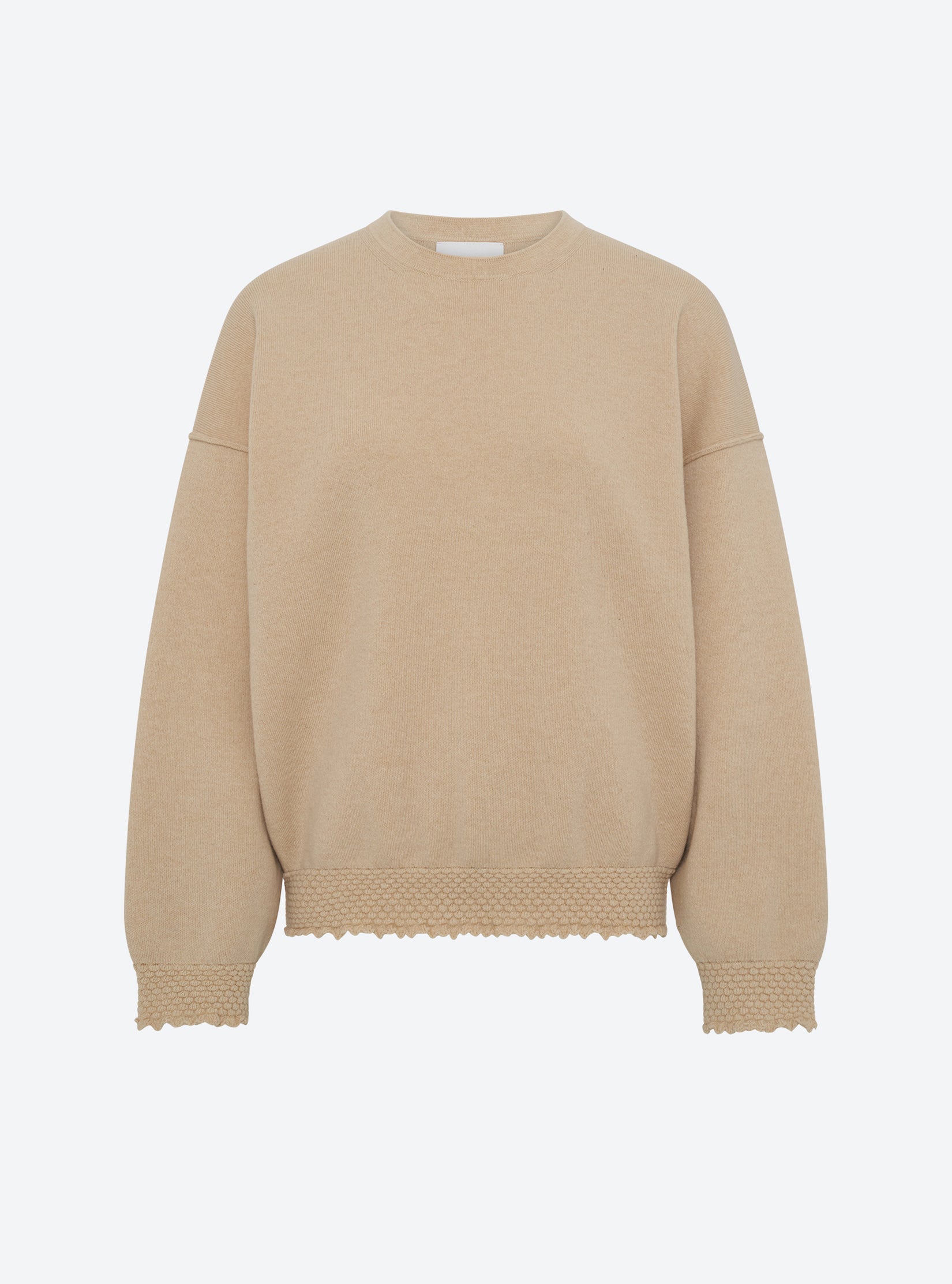 Sweat en maille de luxe Molli - Sweat loose finitions dune