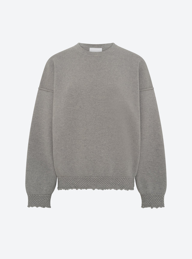sweat loose finitions smockées - Image principale