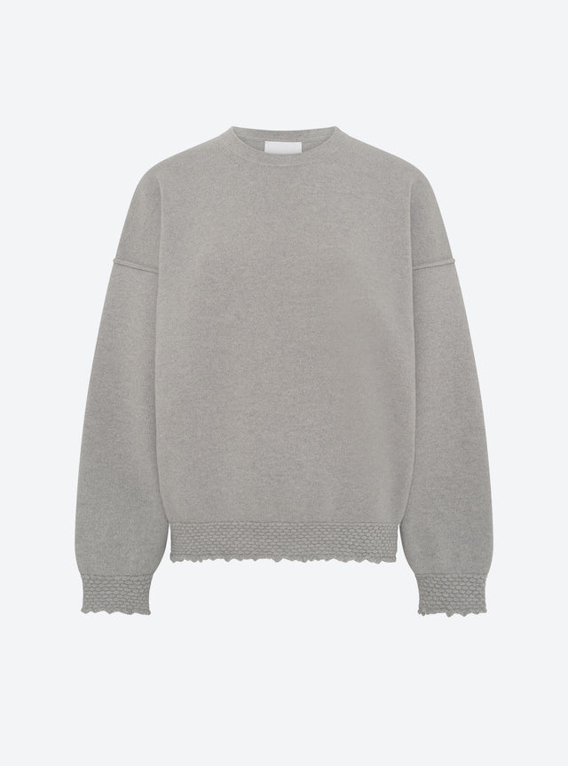 loose sweatshirt with smocked edgings - Image principale
