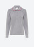 Top chemisier à col volanté Gris moyen rose fluo - Vêtement de luxe femme